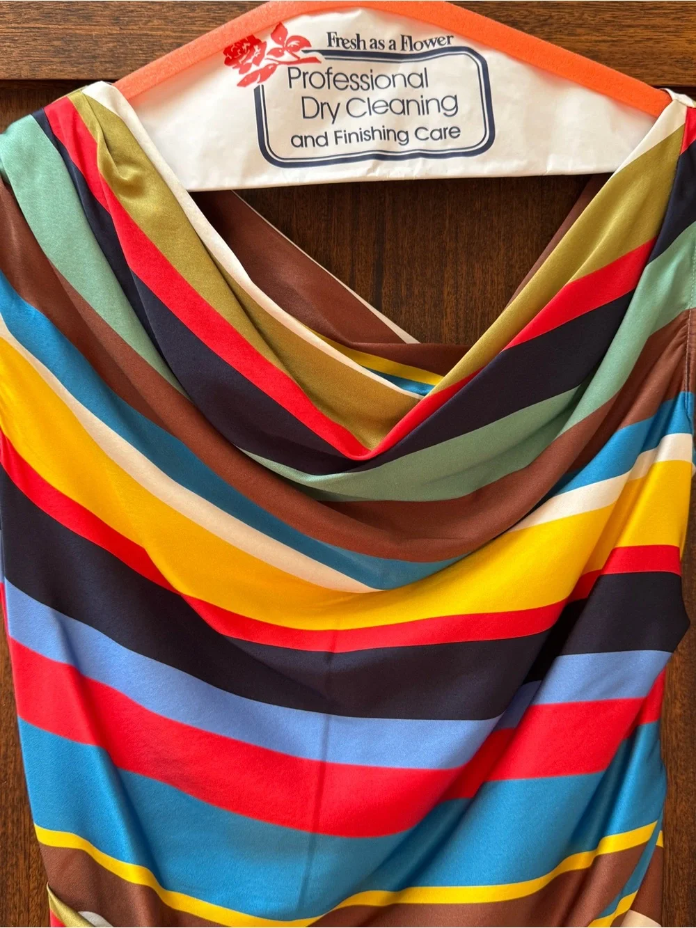 Staud Phare Dress in Multicolor Stripe